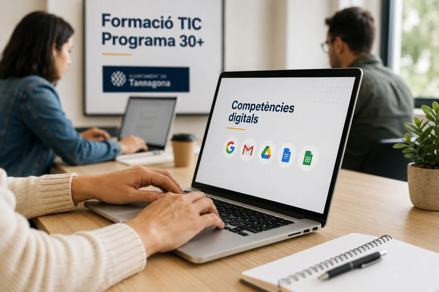Sessió de formació en competències digitals del Programa 30 Plus