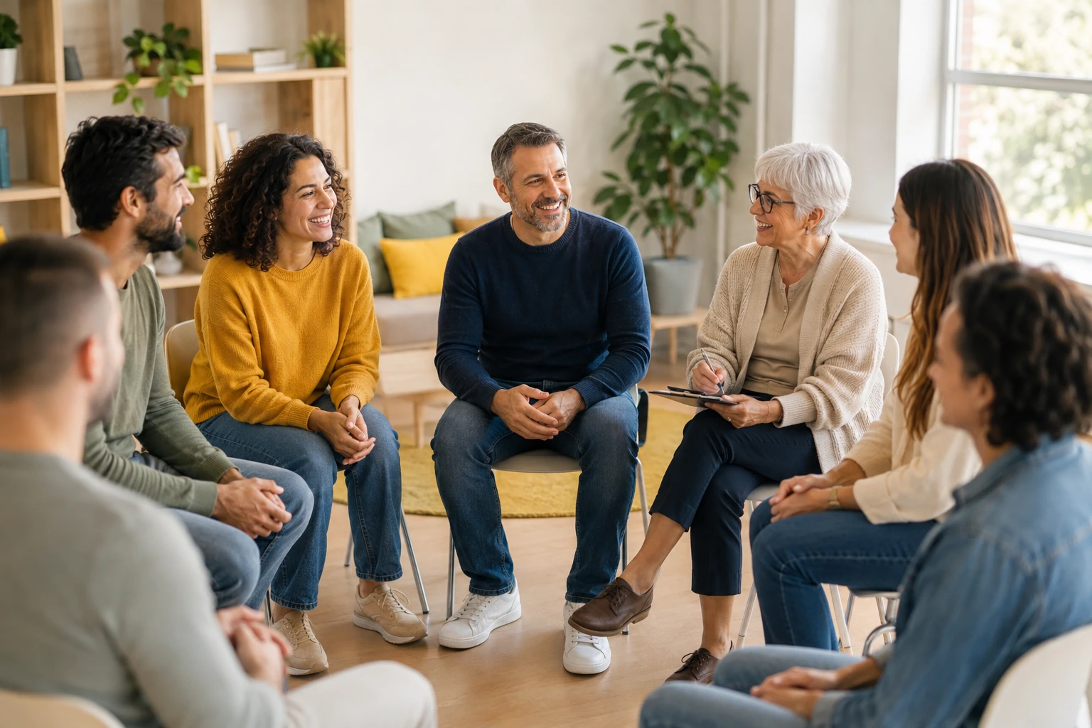 Persones participant en una activitat grupal